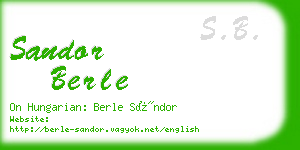 sandor berle business card